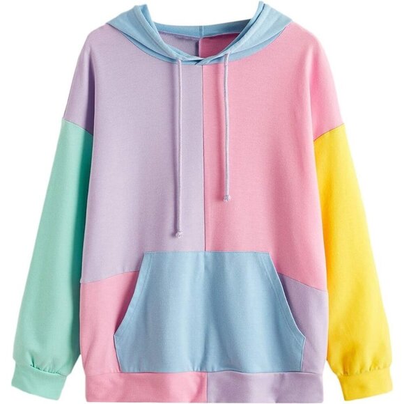 Womens Sweaty Rocks Long Sleeve Floral Print Pullover Hoodie Sweatshirt Tops - Picture 2 of 6